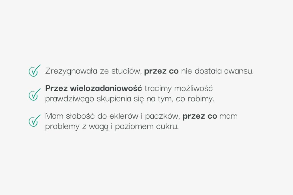 Kiedy "przez co" jest poprawne gramatycznie